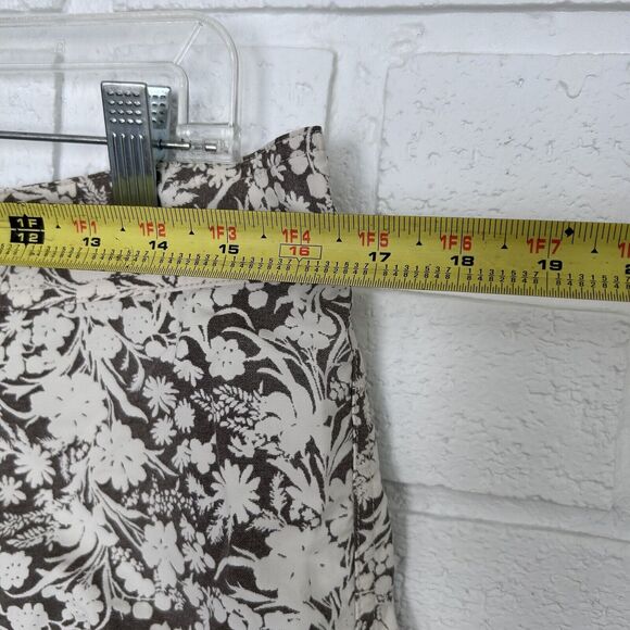 Patagonia Board Shorts Floral Print Brown Cream Mens 32 Zippered Pocket - Picture 8 of 9